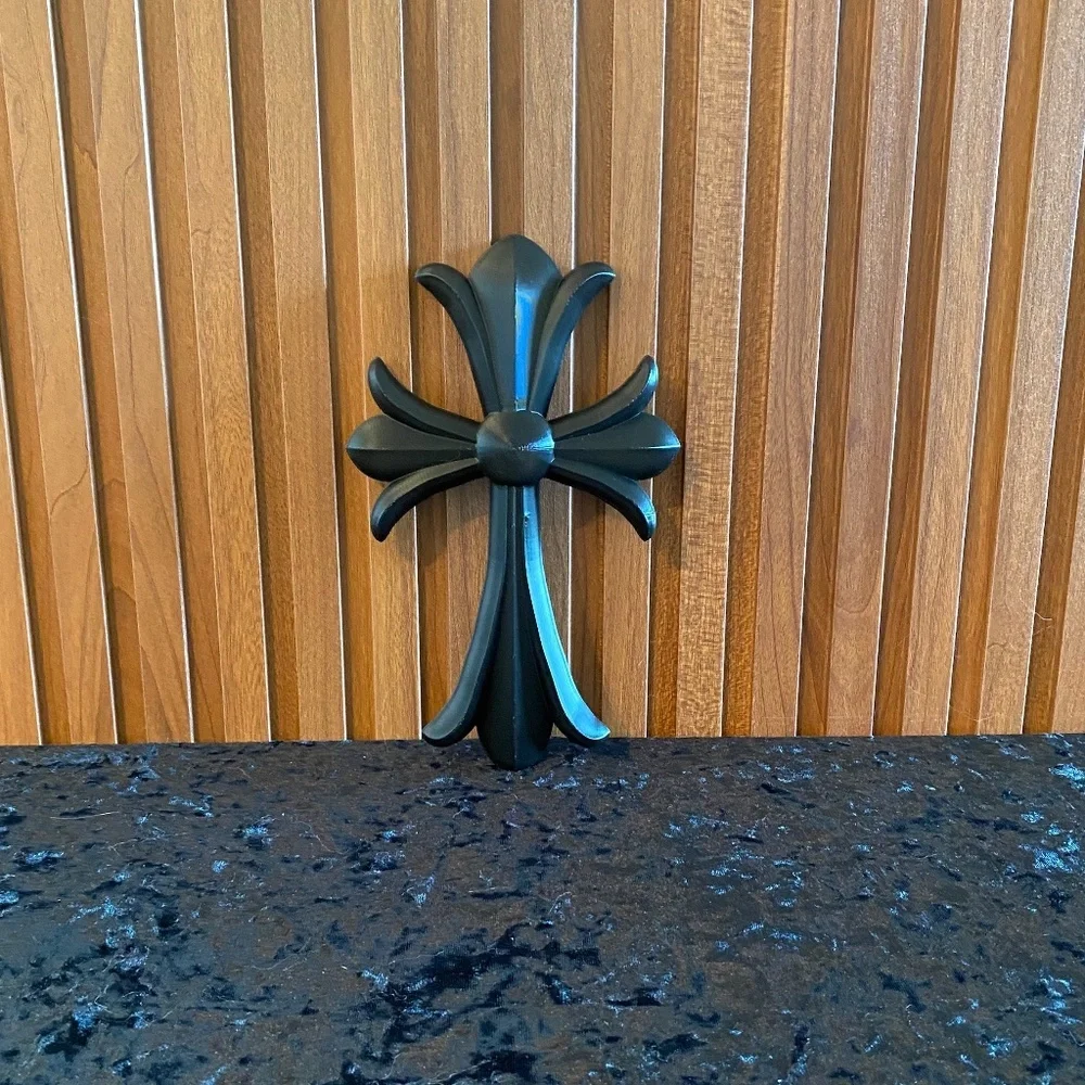 RARE Large 8” CH Black Cross Decor - Picture 1 of 9